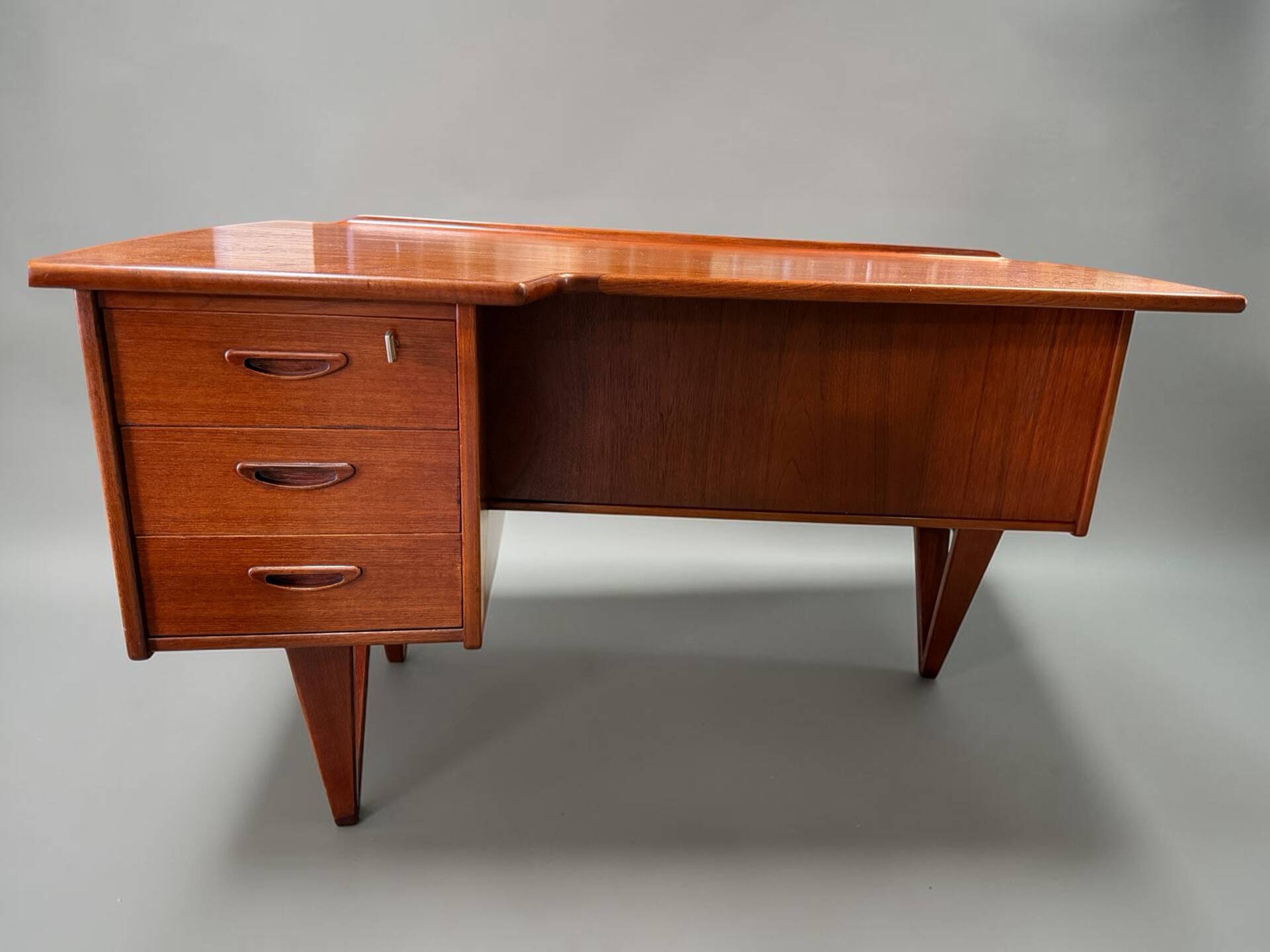 Boomerang desk double-sided by goran strand circa 1960 sweden