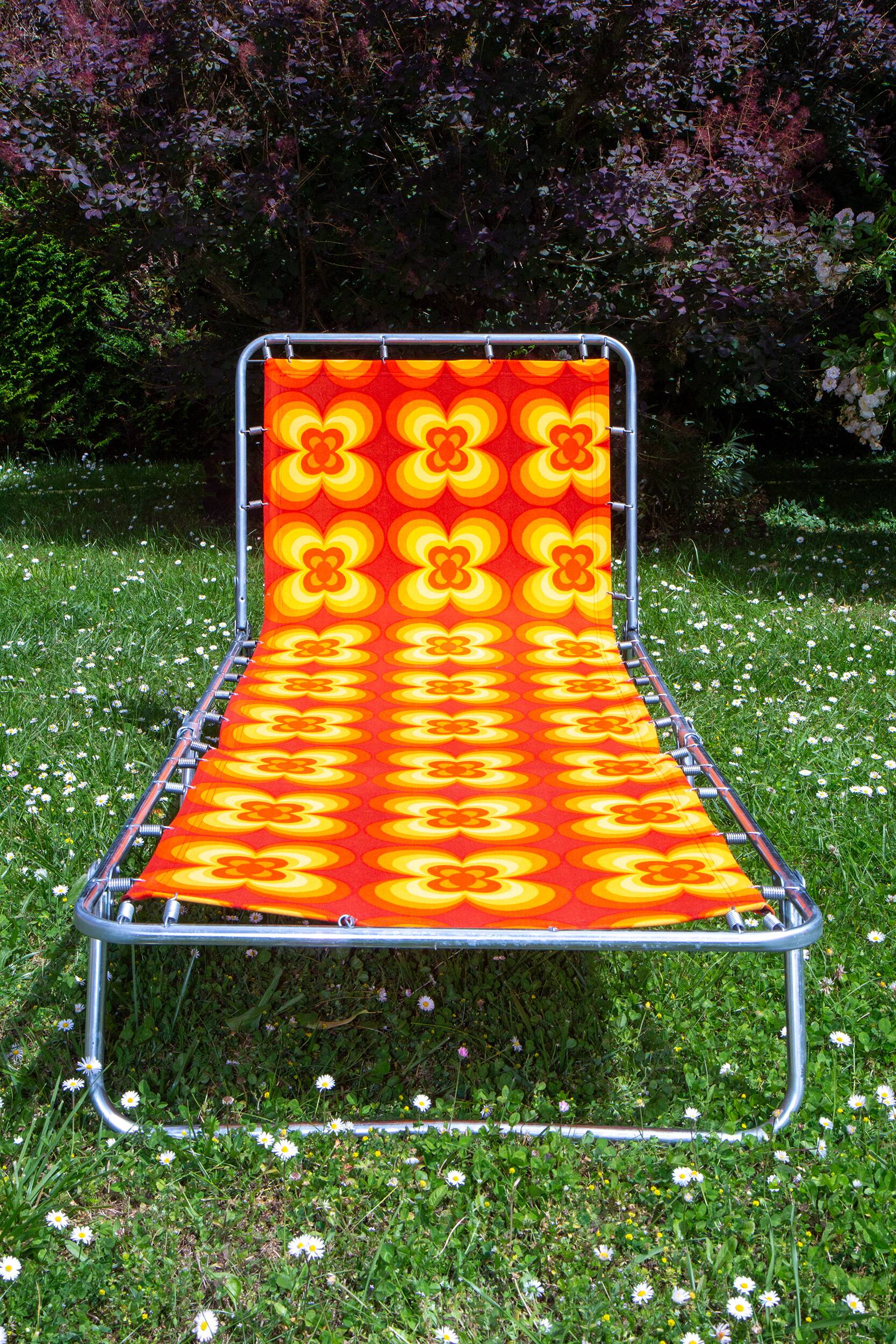 70's Flower Power Deckchair