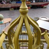 Vintage antique wood and metal bird cage