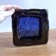 Cobalt blue square glass bowl - Augustsson design for Ru.