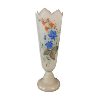 Enamelled glass vase