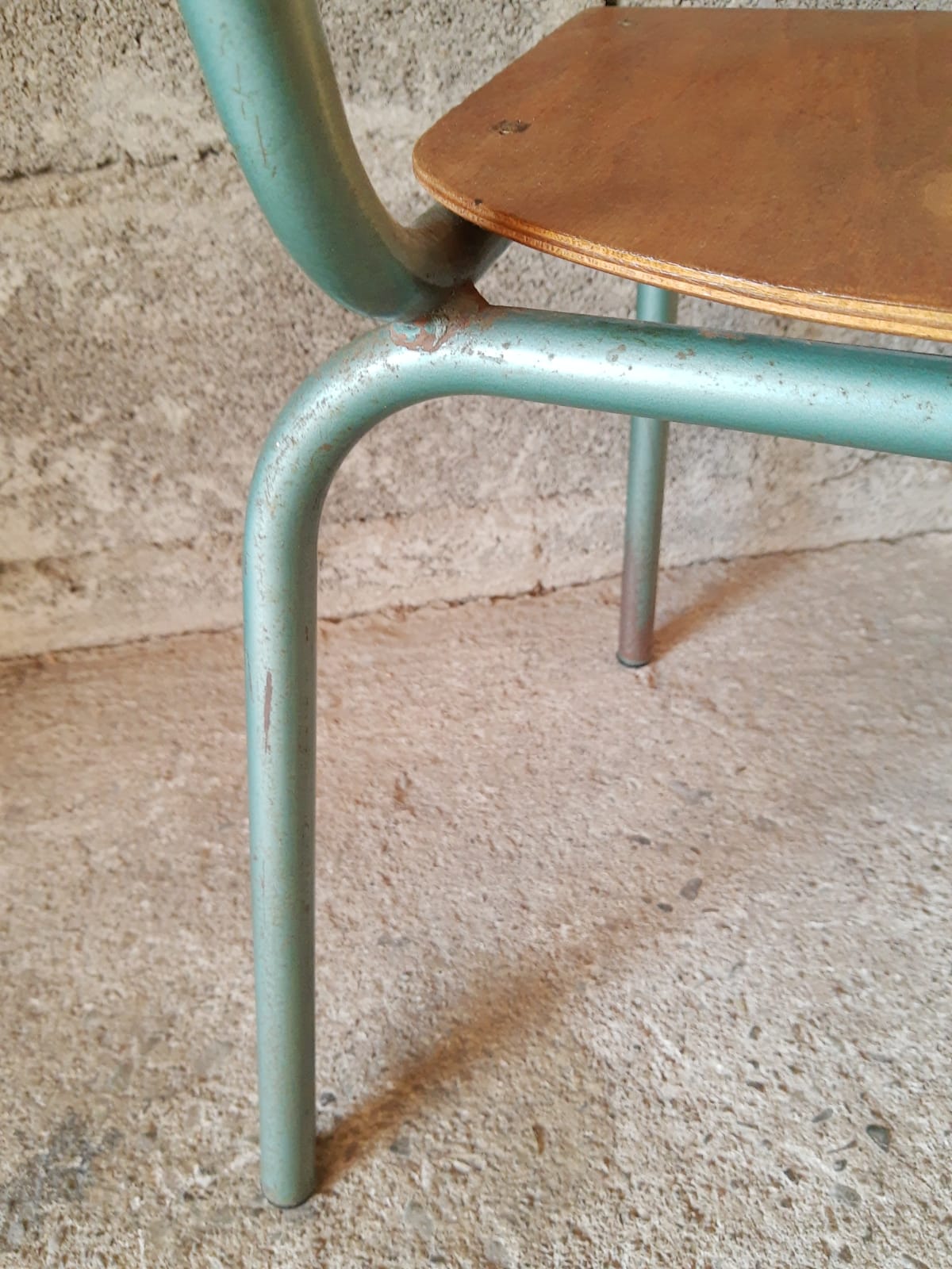 Vintage wood & metal school chair