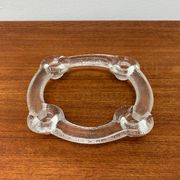 Swedish glass candle holder ring from Pukeberg, 1970s