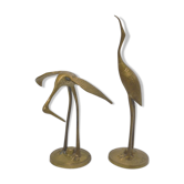 Couple de hérons en laiton