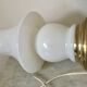 Vintage opaline and brass mushroom lamp