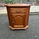 Wooden corner TV cabinet in solid wood, Louis XIV style.