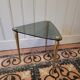 Tripod table in smoked glass – triangular top – 1950s–1960s
