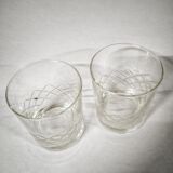 Pair of crystal whiskey glasses