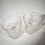 Pair of crystal whiskey glasses