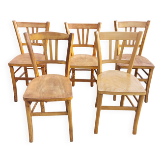 5 bistro chairs, brand Luterma France