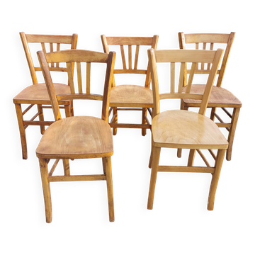 5 bistro chairs, brand Luterma France