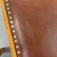Pair of wooden and leather chairs