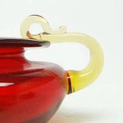 Modernist candle holder, glass, designed by B. Świstacka, Poland, 1970s