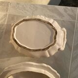 Antique soup tureen in faience, Pont-aux-Choux style.