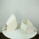 A pair of white plastic table lamps by Cini Boeri for Stilnovo, Italy.