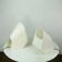 A pair of white plastic table lamps by Cini Boeri for Stilnovo, Italy.