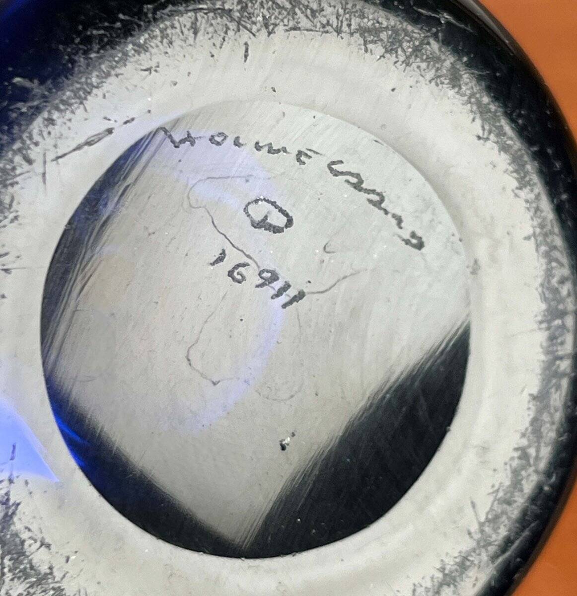 Blue glass vase from the Danish Mid-Century Modern Labrador series by Per Lütken for Holmegaard, 1950s.