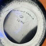 Blue glass vase from the Danish Mid-Century Modern Labrador series by Per Lütken for Holmegaard, 1950s.