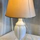 Vintage 1960s white opaline crystal lamp from Sèvres