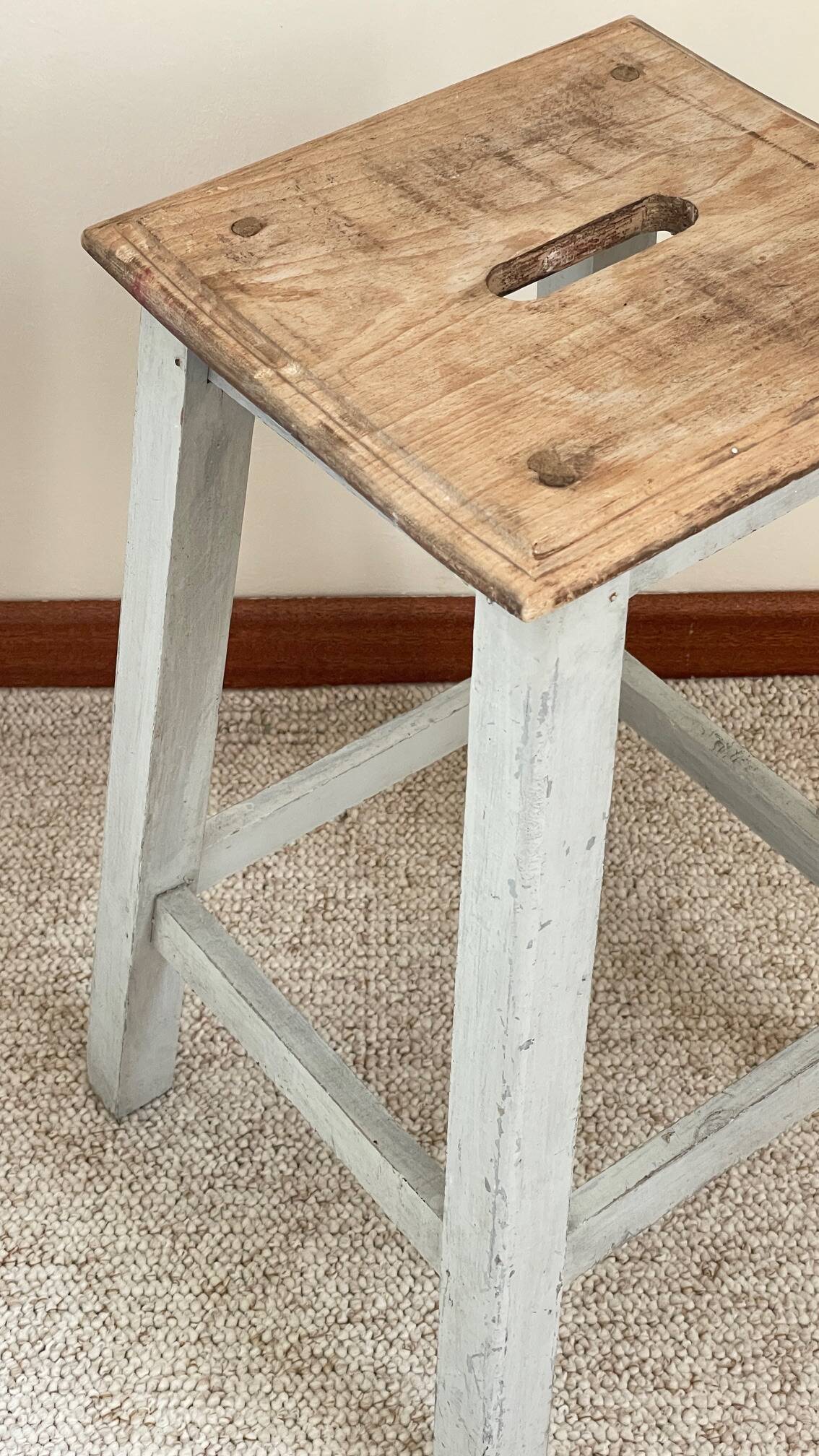 TABOURET Ancien BOIS Massif