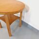 vintage light wood pedestal table from the 50s 60s