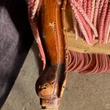 Pink velvet armchair