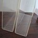 Vintage magazine rack in transparent plexiglass from the 1970s.
