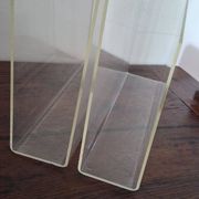 Porte-revues vintage en plexis-glace transparent années 1970