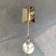Vintage Hollywood Regency floor lamp in German brass by Florian Schulz.