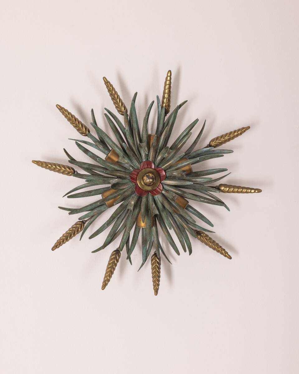 Plafond ou applique vintage années 60 design floral italien