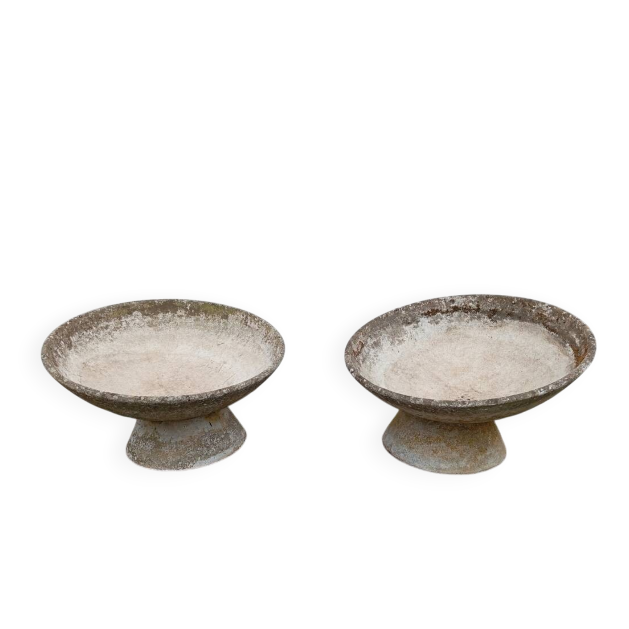 Paire de jardinières vasques années 50 fibrociment