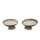 Paire de jardinières vasques années 50 fibrociment