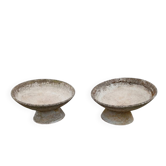 Paire de jardinières vasques années 50 fibrociment