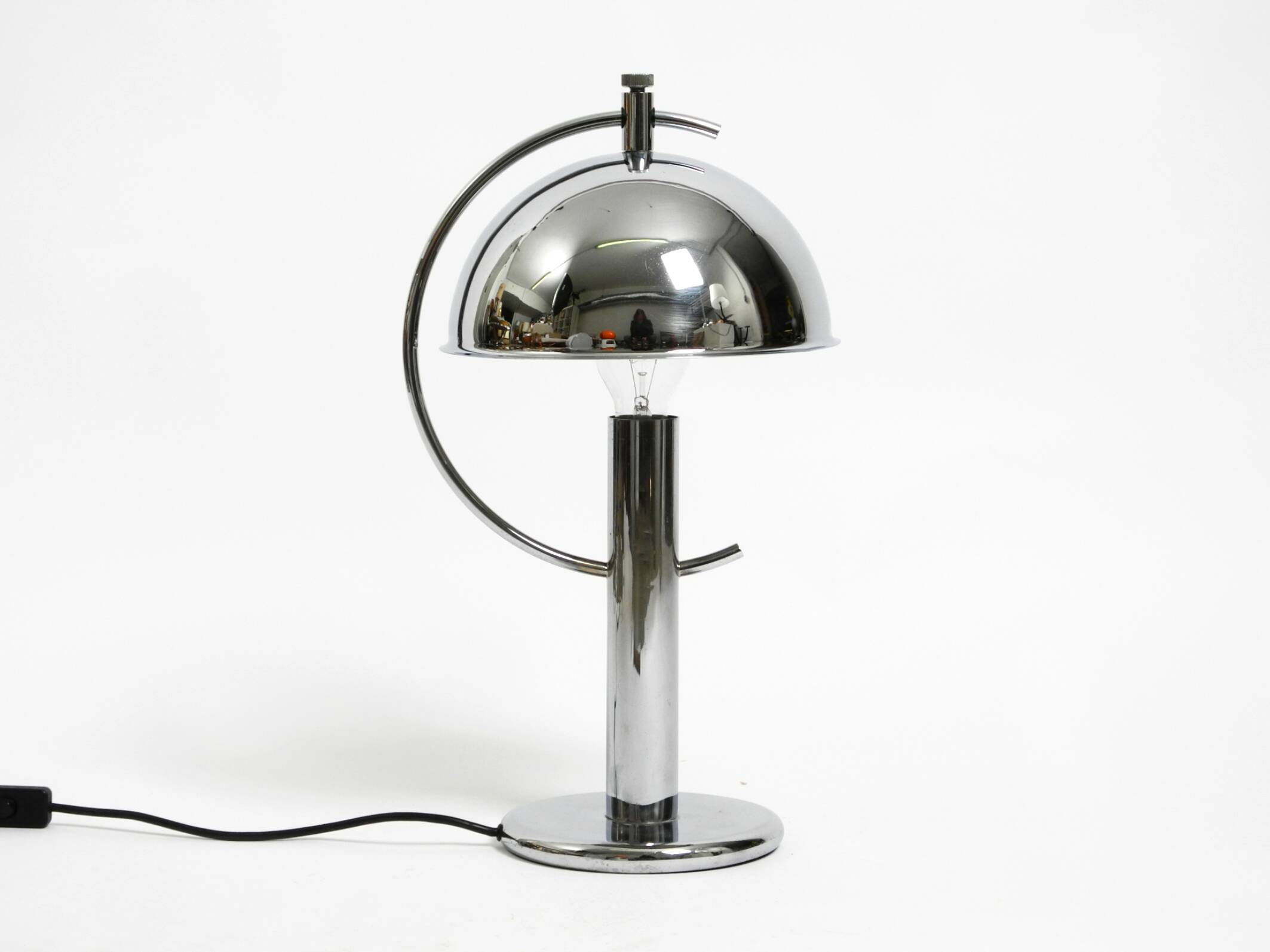 Large exceptional 1960s chrome table lamp by Gebrüder Cosack