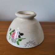 Old Faience Bowl SARREGUEMINES Rose Decoration