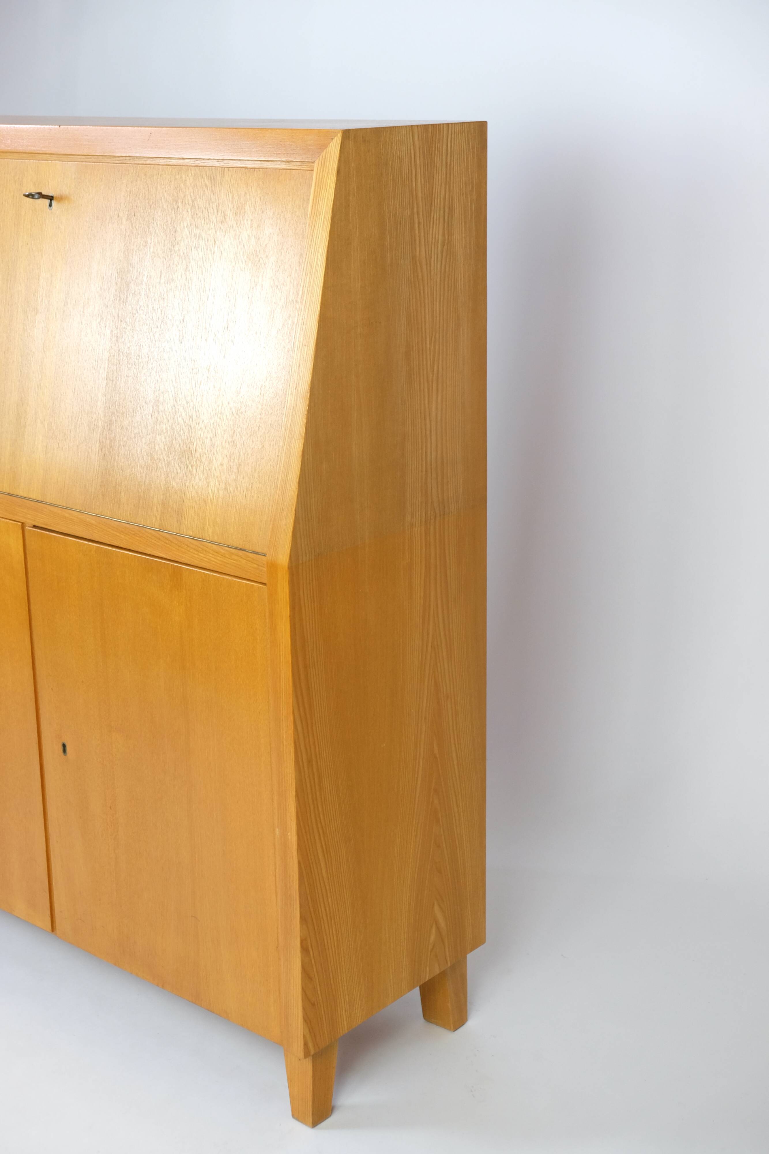 Vintage secretary desk cabinet Rüster 60s 70s midcentury