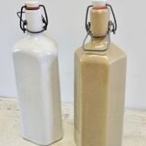 Bouteille en terre craquelée