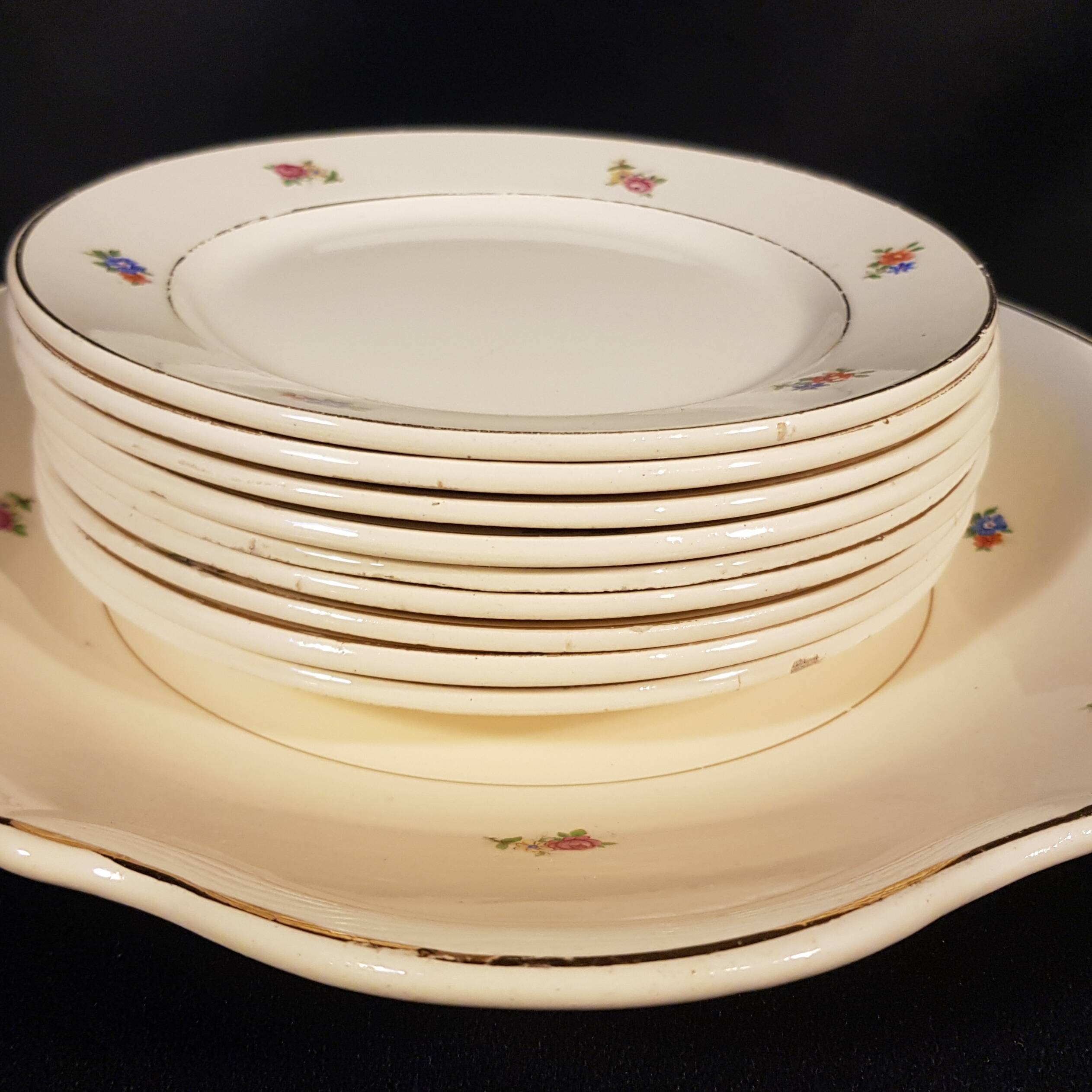 Old Badonviller dessert service