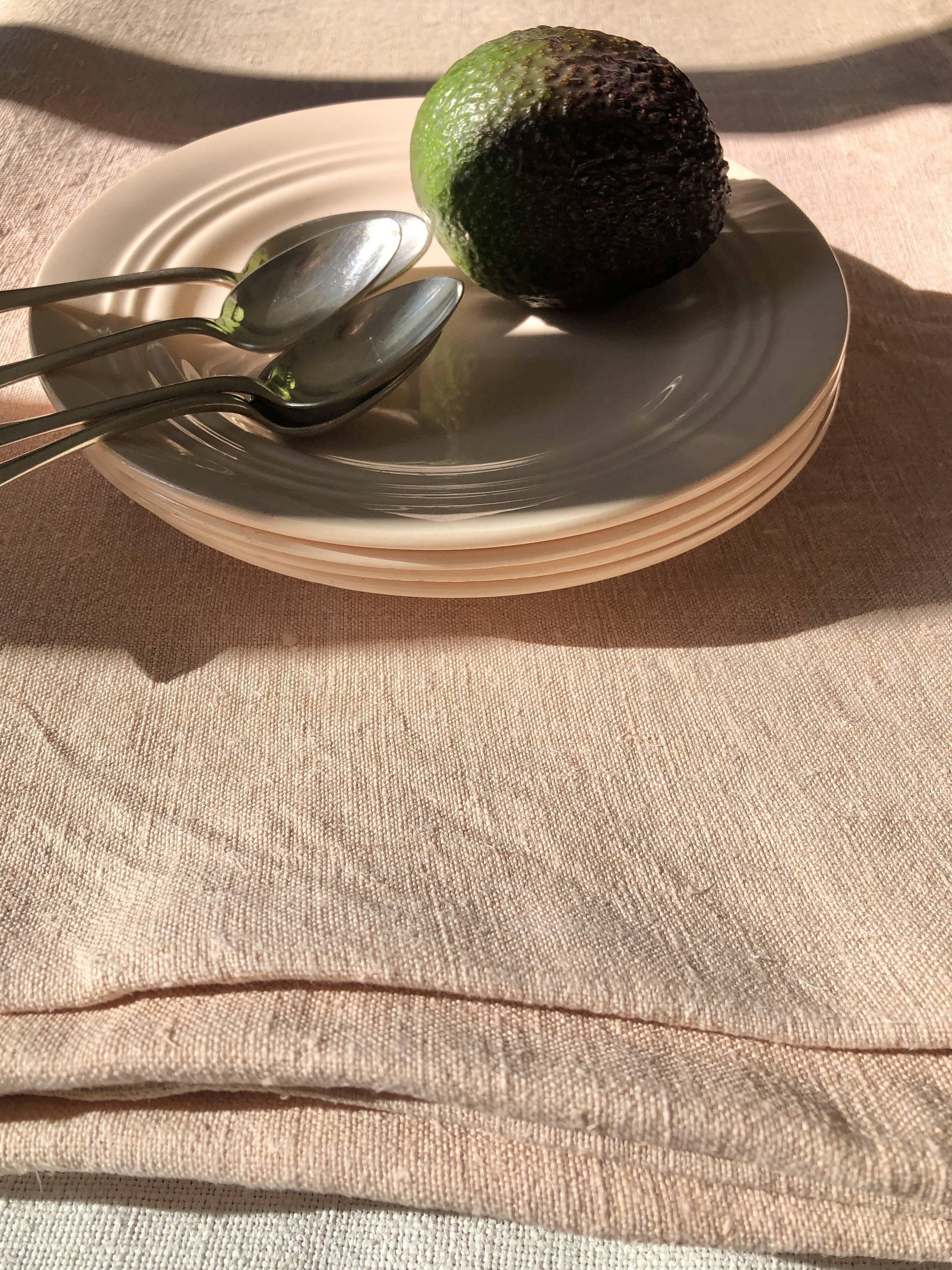 Harvest tablecloth tinted in tea pink