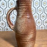 Sandstone pitcher signed Jeanne and Norbert Pierlot
