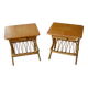 Pair of bamboo rattan bedside tables from the 70s.