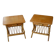 Pair of bamboo rattan bedside tables from the 70s.