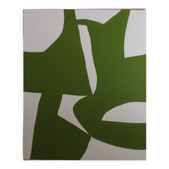 Large green "brace" painting