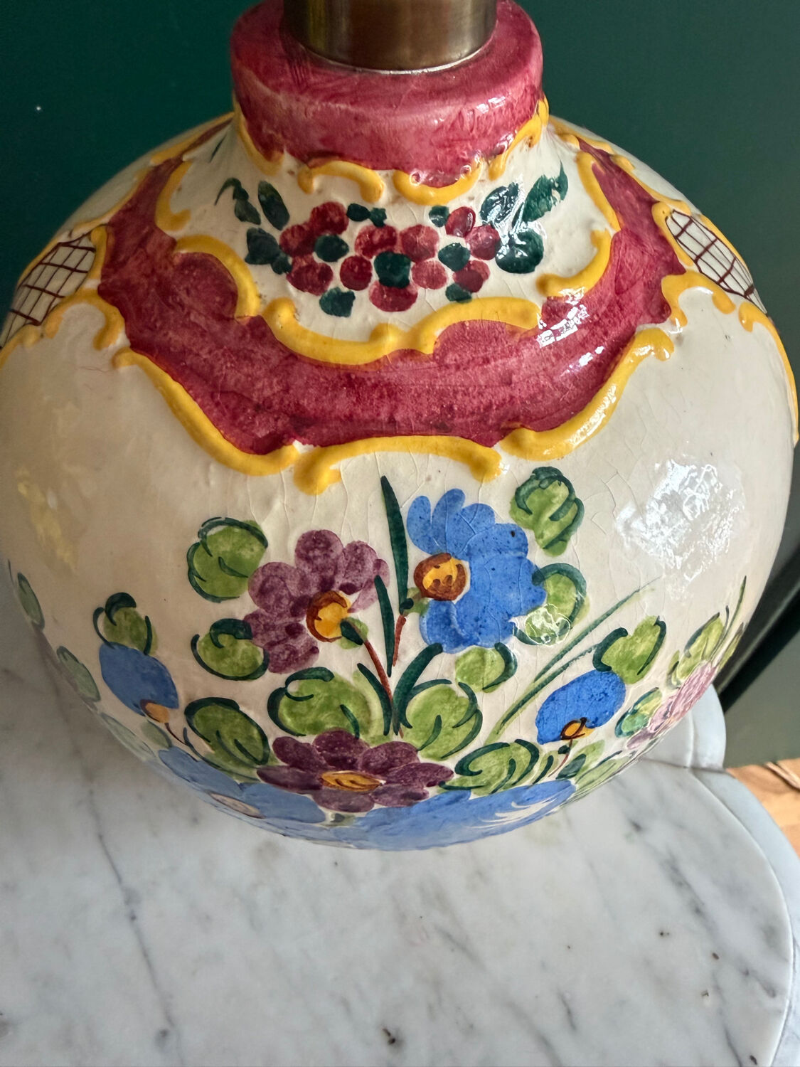 Pied de lampe en céramique