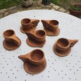 Set of 6 Olivier cups 1970