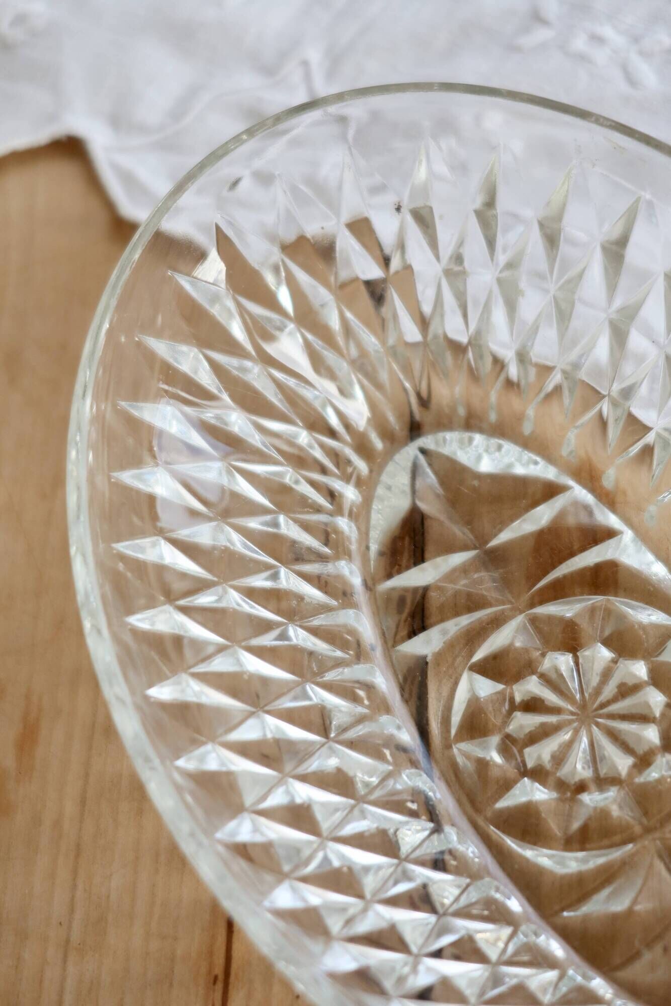 Vintage oval glass dish