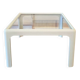 Coffee table in white lacquered wood with glass top, 1960s