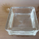 Glass paving ashtray signed lumax 40s 50