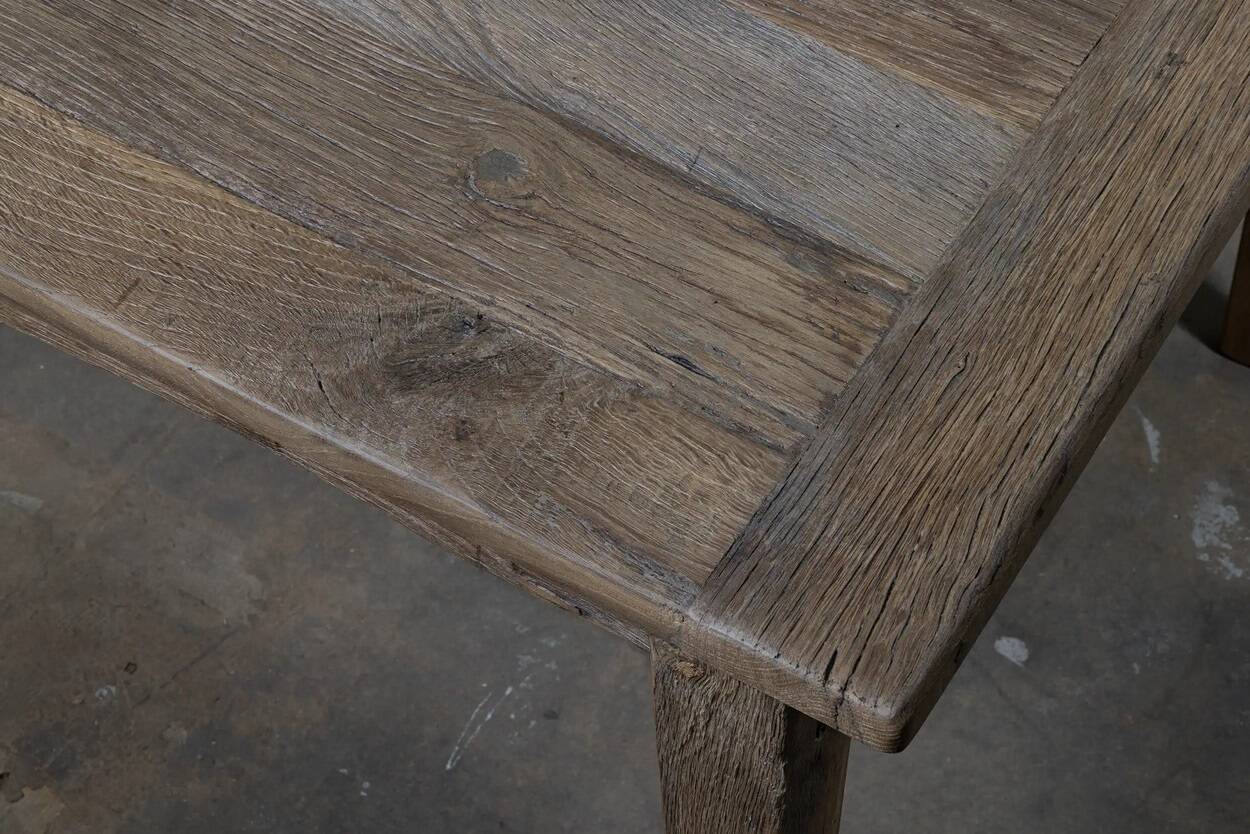 French style solid oak farmhouse table - 300 cm length