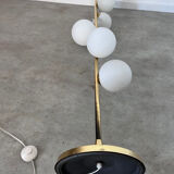Old floor lamp in brass and opaline design from the 70s Max Bill lamp